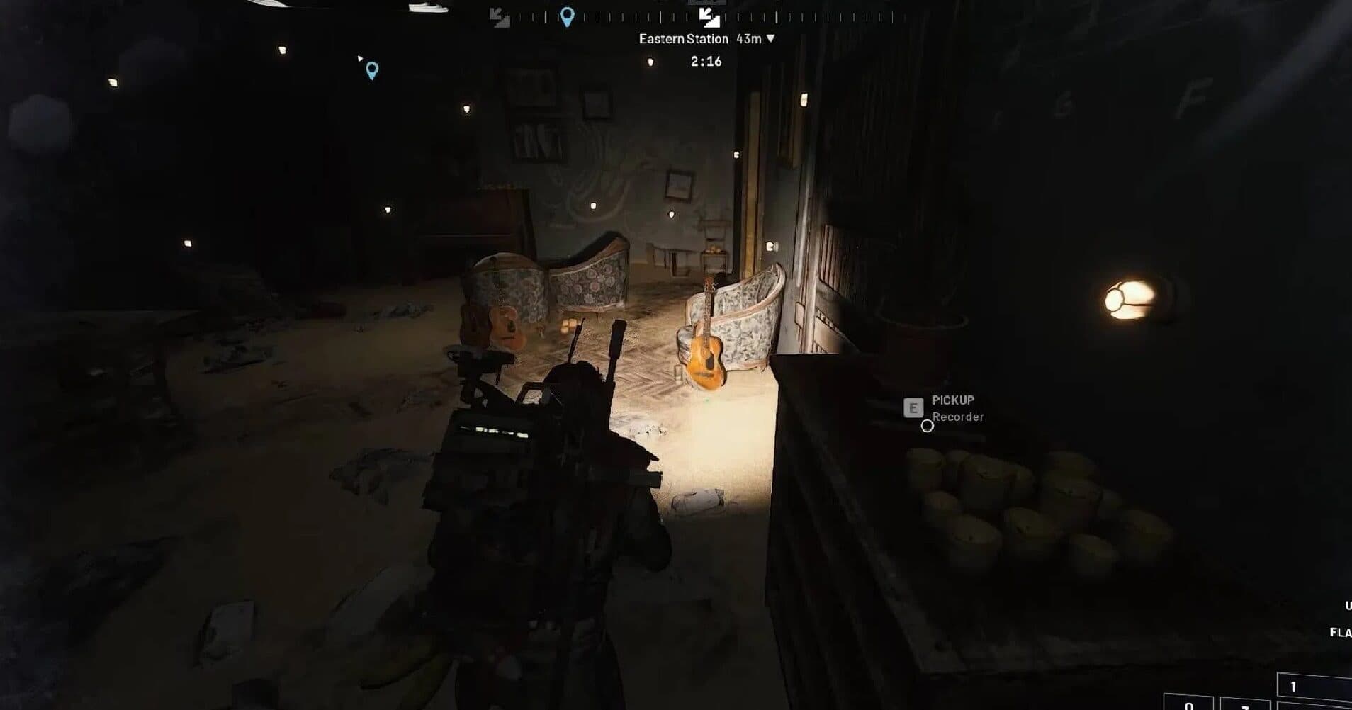 Music puzzle reward room with musical loot