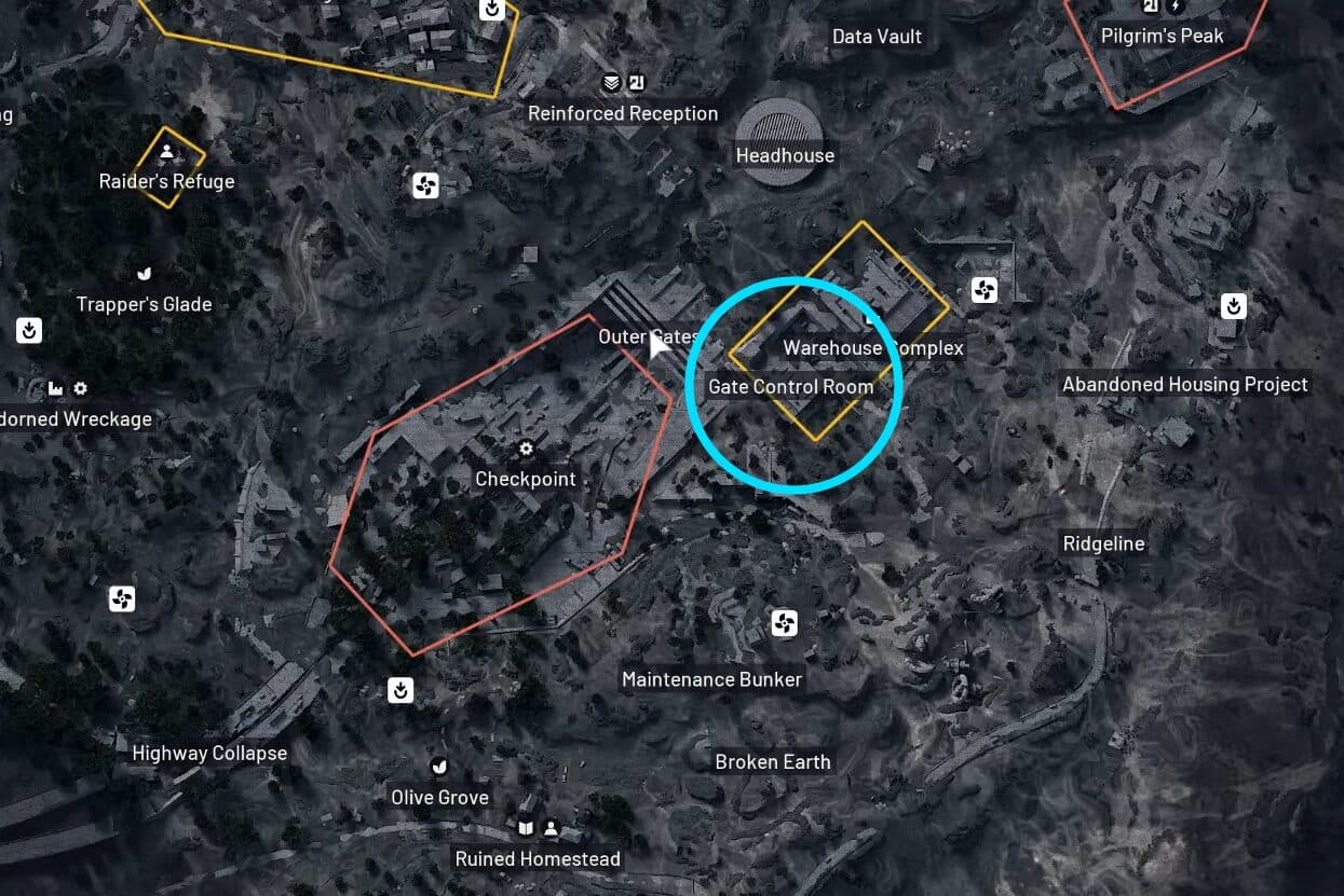 Gate Control Room location on Blue Gate