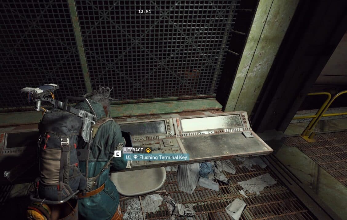 Flushing terminal in Spaceport tunnels